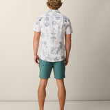 Men’s resort button-up shirt desert-inspired artwork