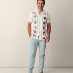 Baja Llama El Sativo Tequila Guayabera button up shirt with embroidered details