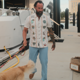 Men’s luxury summer button up shirt with guayabera styling