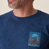 Travel inspired graphic t-shirt neon palm