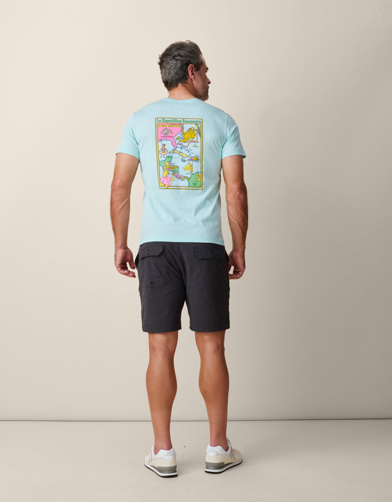 Baja Llama graphic tee icy mint
