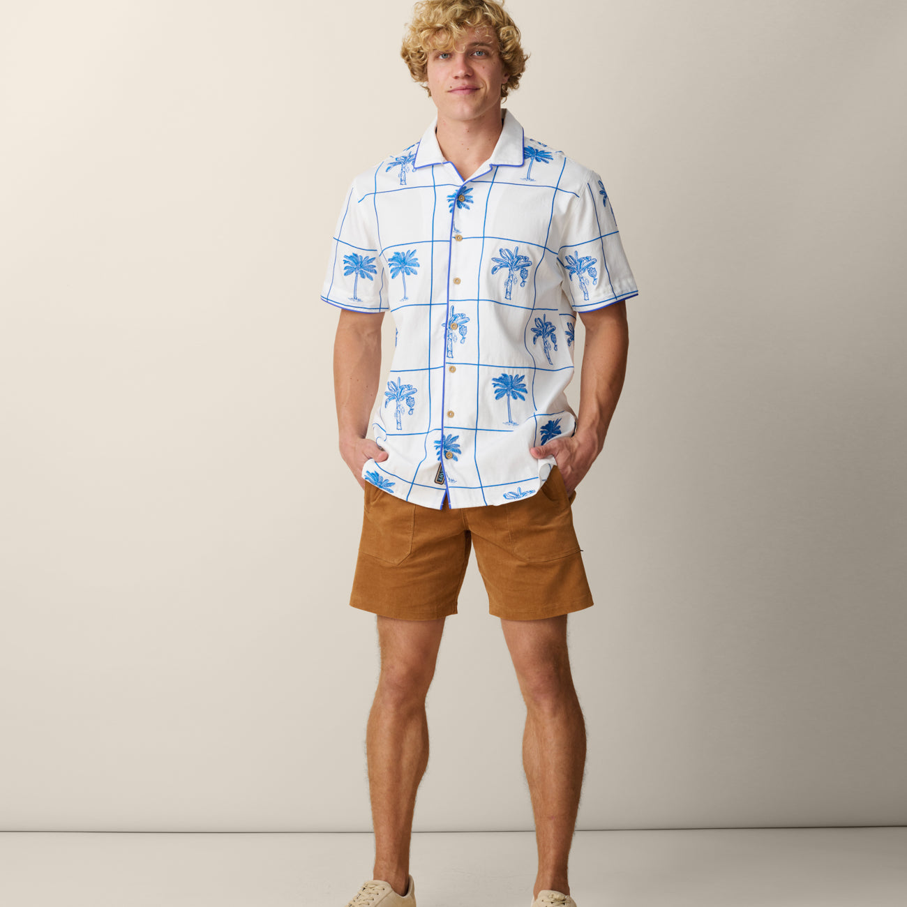 Baja Llama La República de Piscinas embroidered button-up shirt