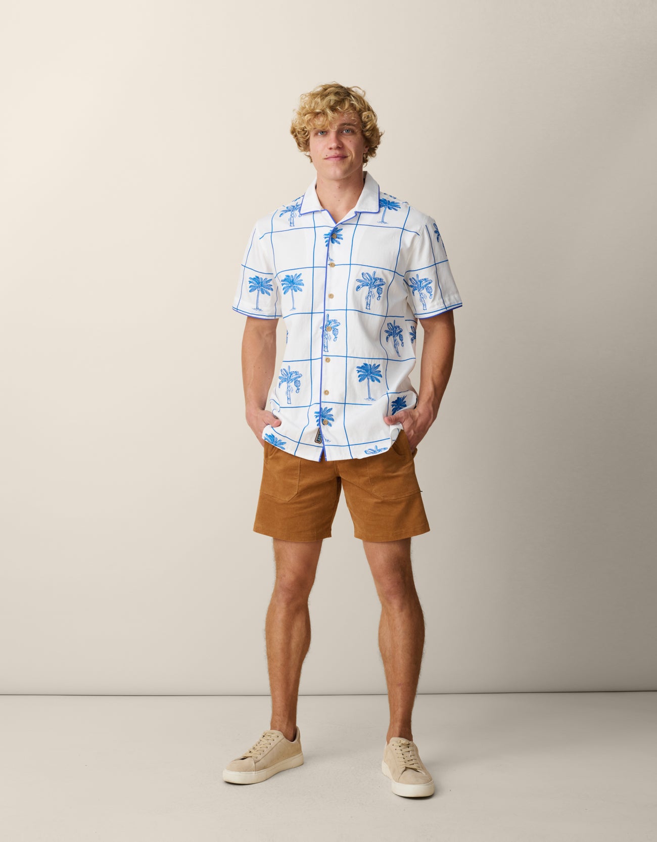 Baja Llama La República de Piscinas embroidered button-up shirt