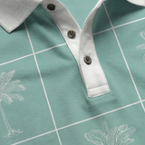 Breathable moisture-wicking men’s golf shirt modern fit