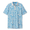 Men’s blue tropical performance golf polo front view