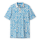 Men’s blue tropical performance golf polo front view
