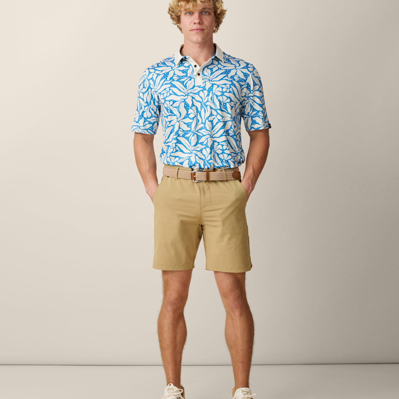 Swingers Performance Polo Leaf Me Blue