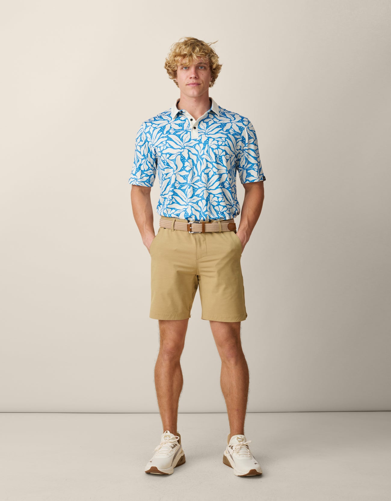 Swingers Performance Polo Leaf Me Blue