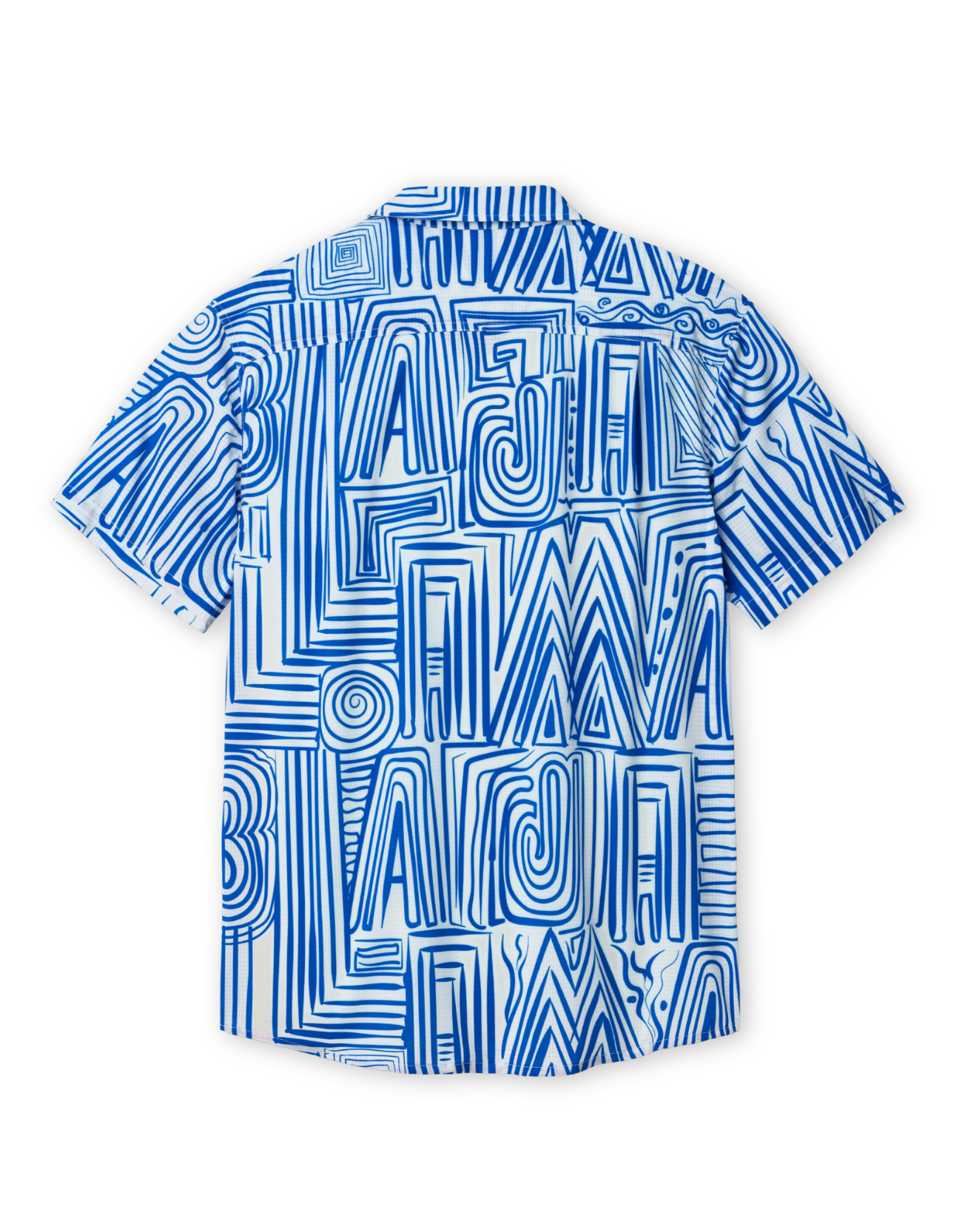 Back view of Line Work Button-Up – perforated performance shirt for hot weather and travel
