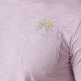 Close-Up Palm Embroidery Detail on Chest Pocket