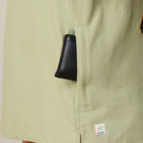 Hidden zip pocket of Baja Llama Oasis Geometry embroidered button-up shirt
