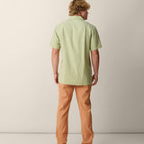 Baja Llama Oasis Geometry embroidered button-up shirt back view

