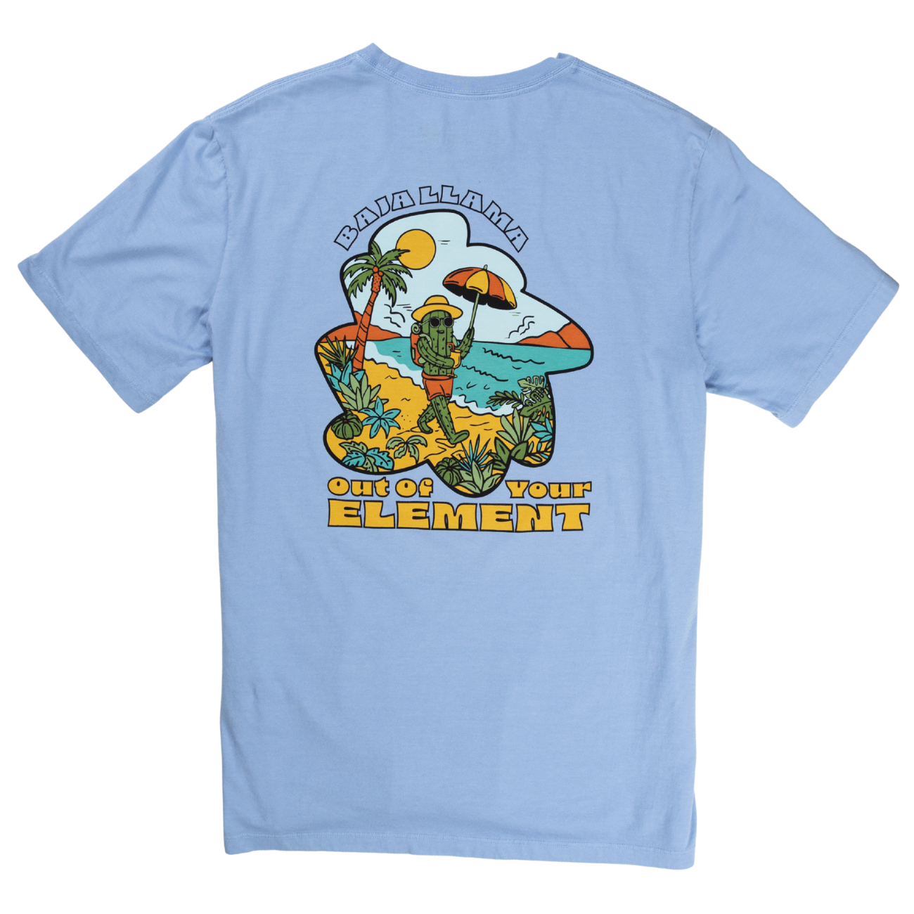 Out of Your Element blue graphic tee men