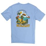 Out of Your Element blue graphic tee men