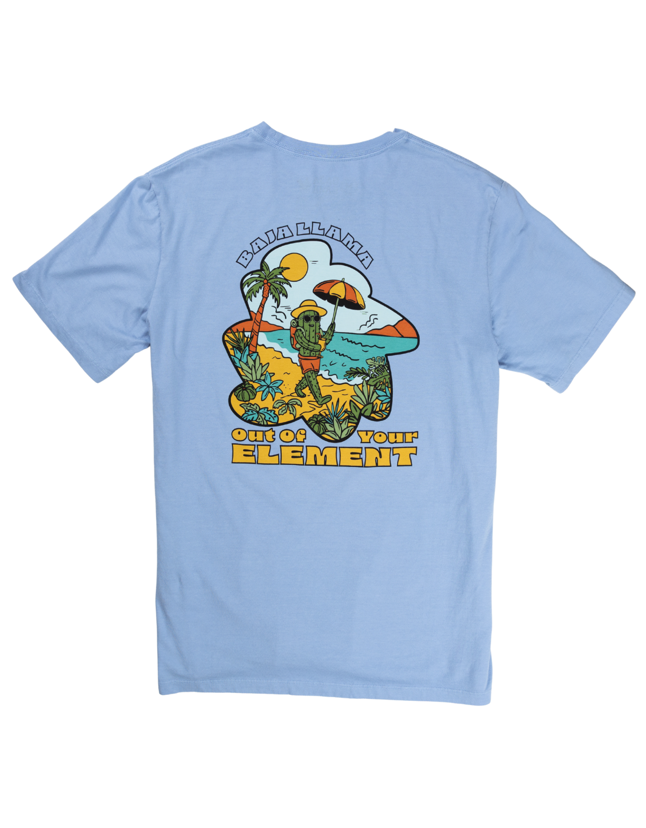 Out of Your Element blue graphic tee men