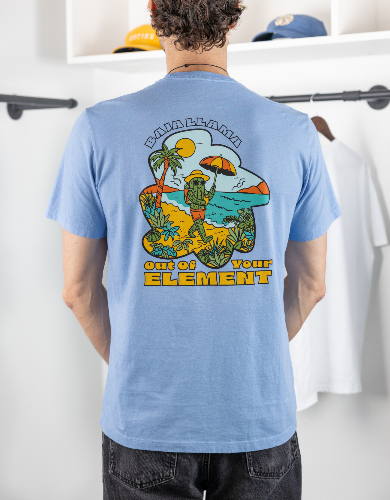 Men’s premium graphic tee cactus artwork