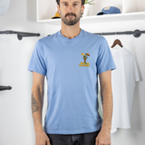 Everyday cotton graphic tee men blue
