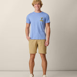 Primo graphic t-shirt Peruvian cotton blue
