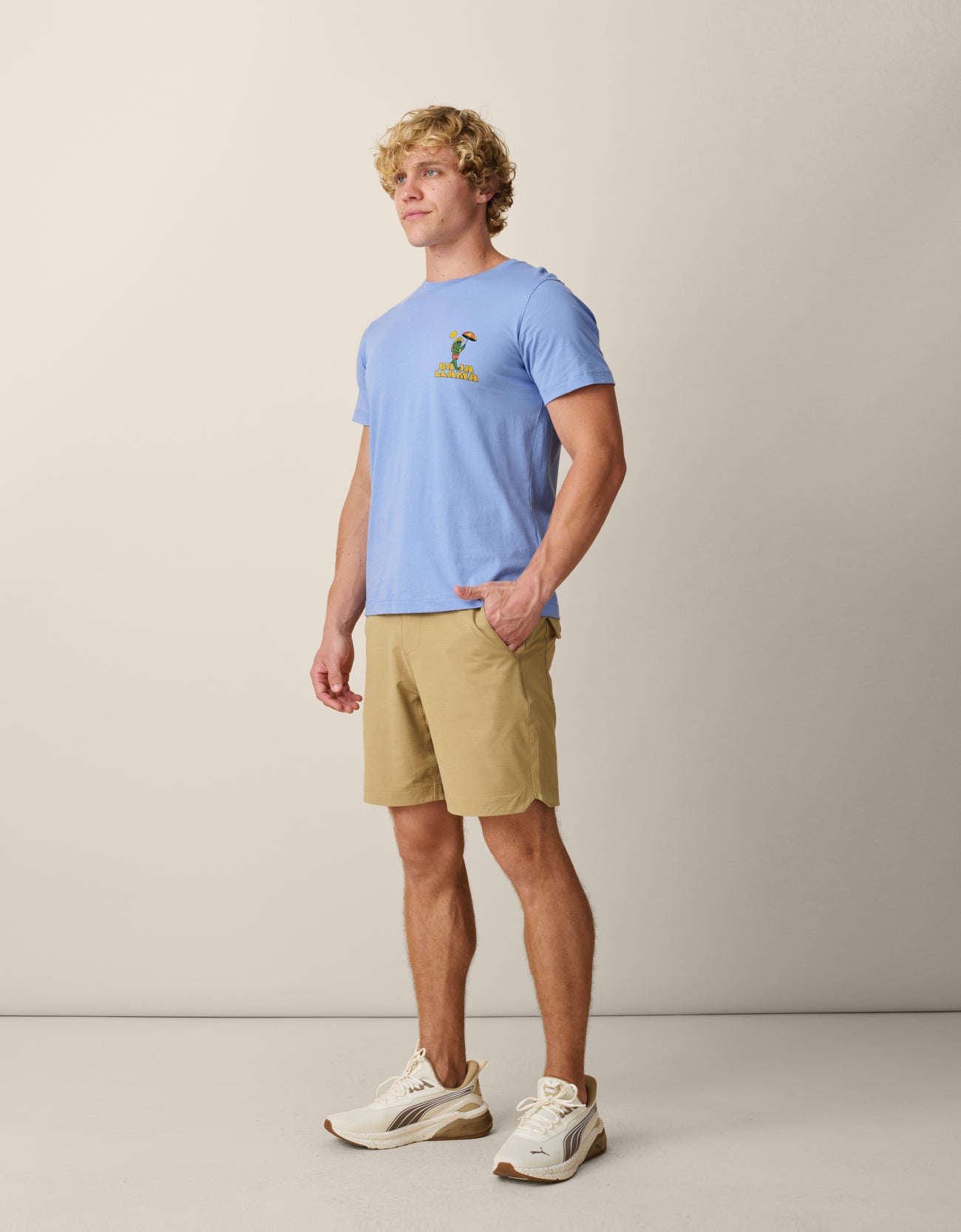 Baja Llama Out of Your Element tee blue