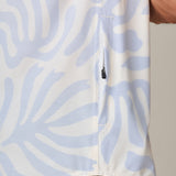 Hidden zipper pocket detail on recycled fabric shirt