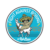 Fight Against Boring Sloth Llama Sticker