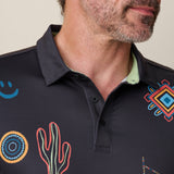 Premium golf apparel with desert symbols