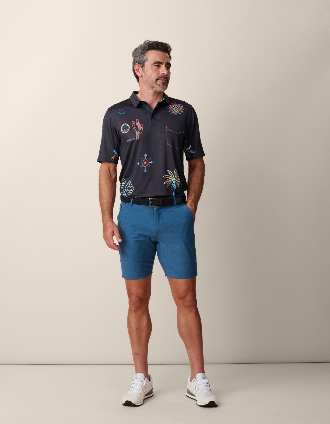 Moroccan inspired men’s performance polo