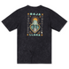 Agave El Sativo acid wash black graphic tee by Baja Llama. Collaboration with El Sativo organic tequila featuring a bold teal agave plant with El Sativo branding. Soft fabric and relaxed fit for adventurous style.