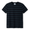Black and turquoise striped t-shirt on a white background