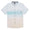Light blue watercolor gradient button up featuring Bahamas's sandy pink beaches