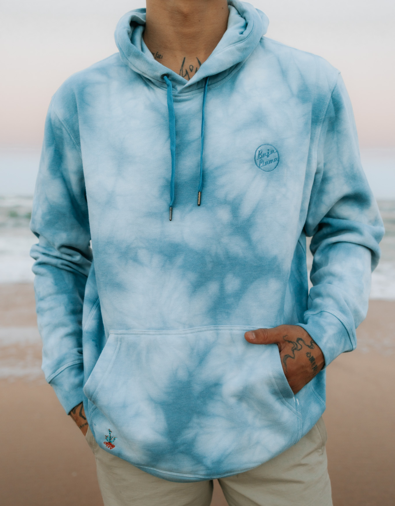 BAJA TRIP UP - BLUE TIE DYE HELSINKI HOODIE