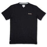 Baja Llama black slub pima cotton t-shirt with 'Boring' chest embroidery