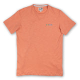 Lightweight burnt orange slub tee with a small embroidered detail. Soft, breathable fabric for all-day comfort.