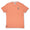 Baja Llama Cactus Hat Slub Pima Pocket Tee in orange, featuring a cactus wearing a cowboy hat embroidered detail peeking out of the front pocket.