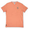 Baja Llama Cactus Hat Slub Pima Pocket Tee in orange, featuring a cactus wearing a cowboy hat embroidered detail peeking out of the front pocket.