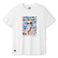 Baja Llama Collage of Life Primo S.E. Heavy Tee in white, featuring a large vibrant front graphic of a woman in sunglasses drinking from a straw surrounded by a colorful lifestyle collage.