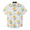 Front view of the Baja Llama Colorful Cactus Cream Nighthawk™ Relaxed Fit Button Up, featuring a vibrant, multi-colored cactus print on a lightweight cream performance fabric.