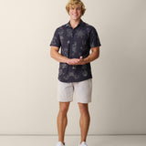 Model wearing Desert Martians Mojave Button-Up – moisture-wicking shirt with alien and desert motif