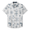 Front view of the Baja Llama Desert Martians gray Vagabond button-up shirt featuring a unique desert-themed graphic print.