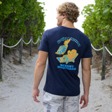 Back view of a man wearing the Desert Martians Primo Graphic Tee by Baja Llama showcasing the back graphic