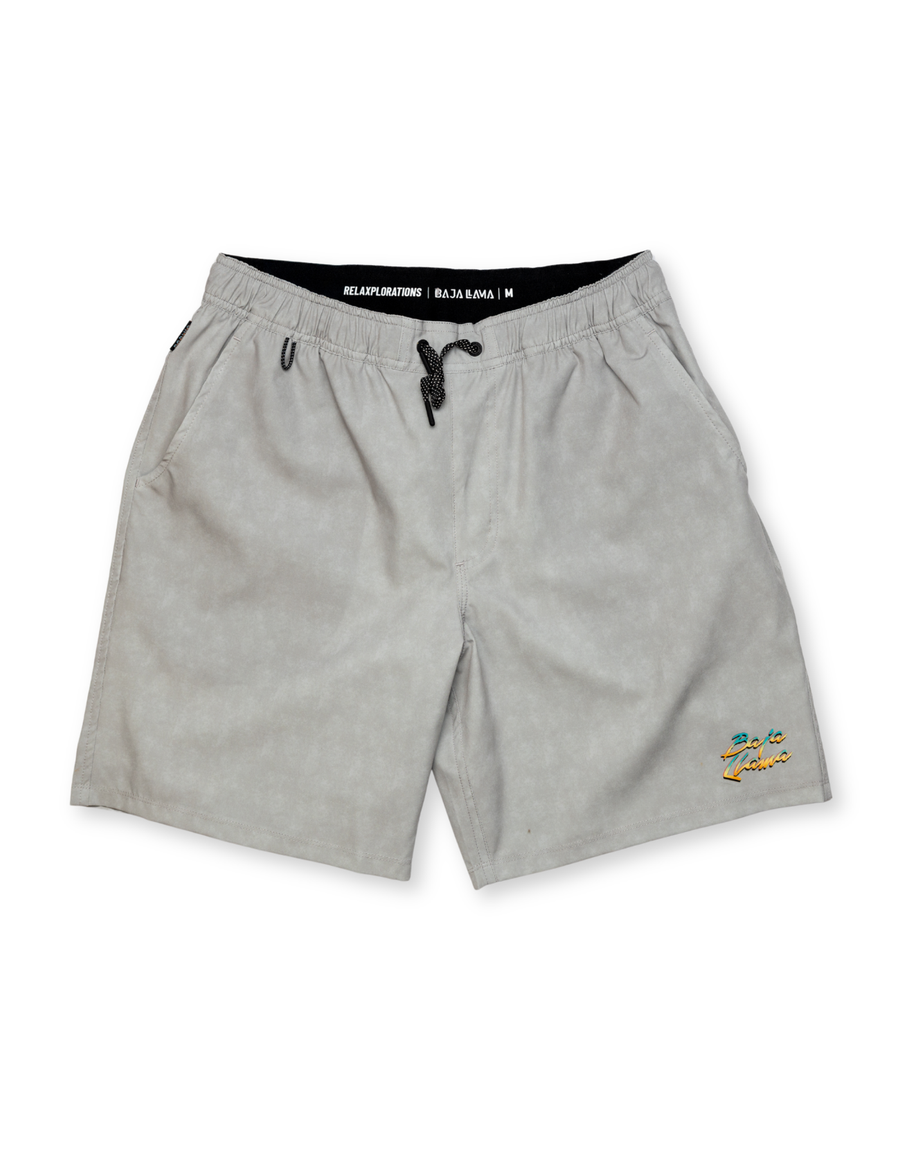 RELAXPLORATIONS - STREET FIGHTER GRAY ATHLEISURE SHORTS
