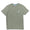 Baja Llama Greatful Dyed Rock On Cypress Green Heavy Tee featuring a chest pocket with a white embroidered rock-on sign cactus graphic