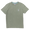 Baja Llama Greatful Dyed Rock On Cypress Green Heavy Tee featuring a chest pocket with a white embroidered rock-on sign cactus graphic