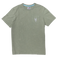 Baja Llama Greatful Dyed Rock On Cypress Green Heavy Tee featuring a chest pocket with a white embroidered rock-on sign cactus graphic