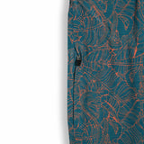 Baja Llama green and orange Mongoose vs Cobra Print Recycled Poly stretch short sleeve button up shirt