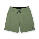 RELAXPLORATIONS - HEDGE GREEN ATHLEISURE SHORTS