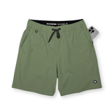 RELAXPLORATIONS - HEDGE GREEN ATHLEISURE SHORTS
