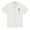 Front view of the LA REPUBLICA - EMBROIDERY 7-SEAS™ RELAXED FIT BUTTON UP from Baja Llama, a white short-sleeve shirt featuring a small embroidered palm tree design on the chest pocket.