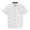 Front view of the LEAF ME BLUE - NIGHTHAWK™ RELAXED FIT BUTTON UP from Baja Llama, a short-sleeve shirt featuring a light blue and white abstract tropical leaf pattern.