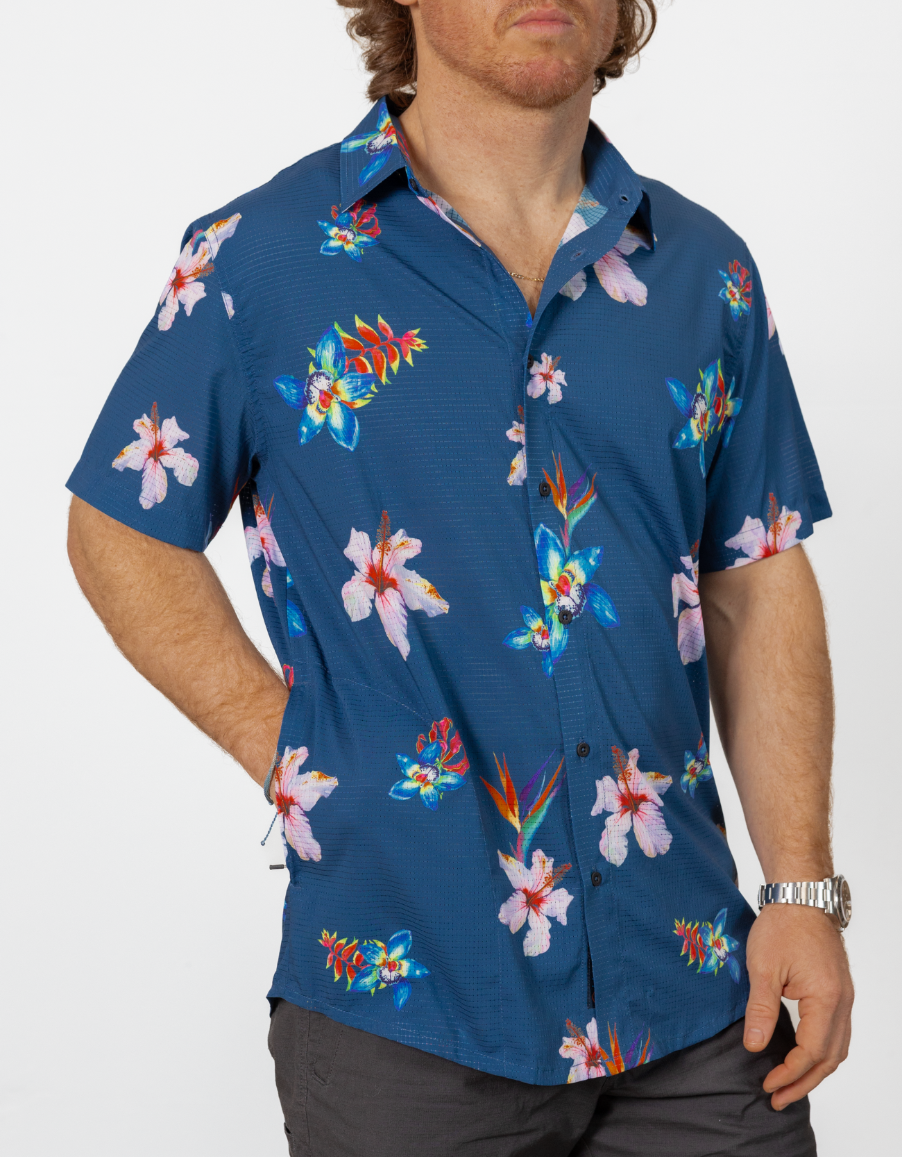 FLOWER POWERS - MOJAVE BUTTON UP